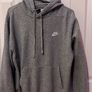 gray nike hoodie - size m